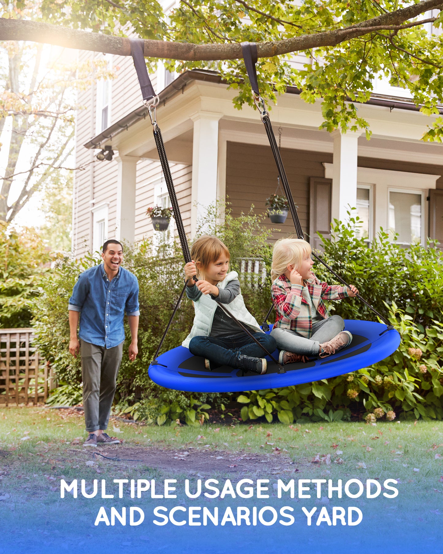 Everyfun 43" Saucer Tree Swing for Kids Adult