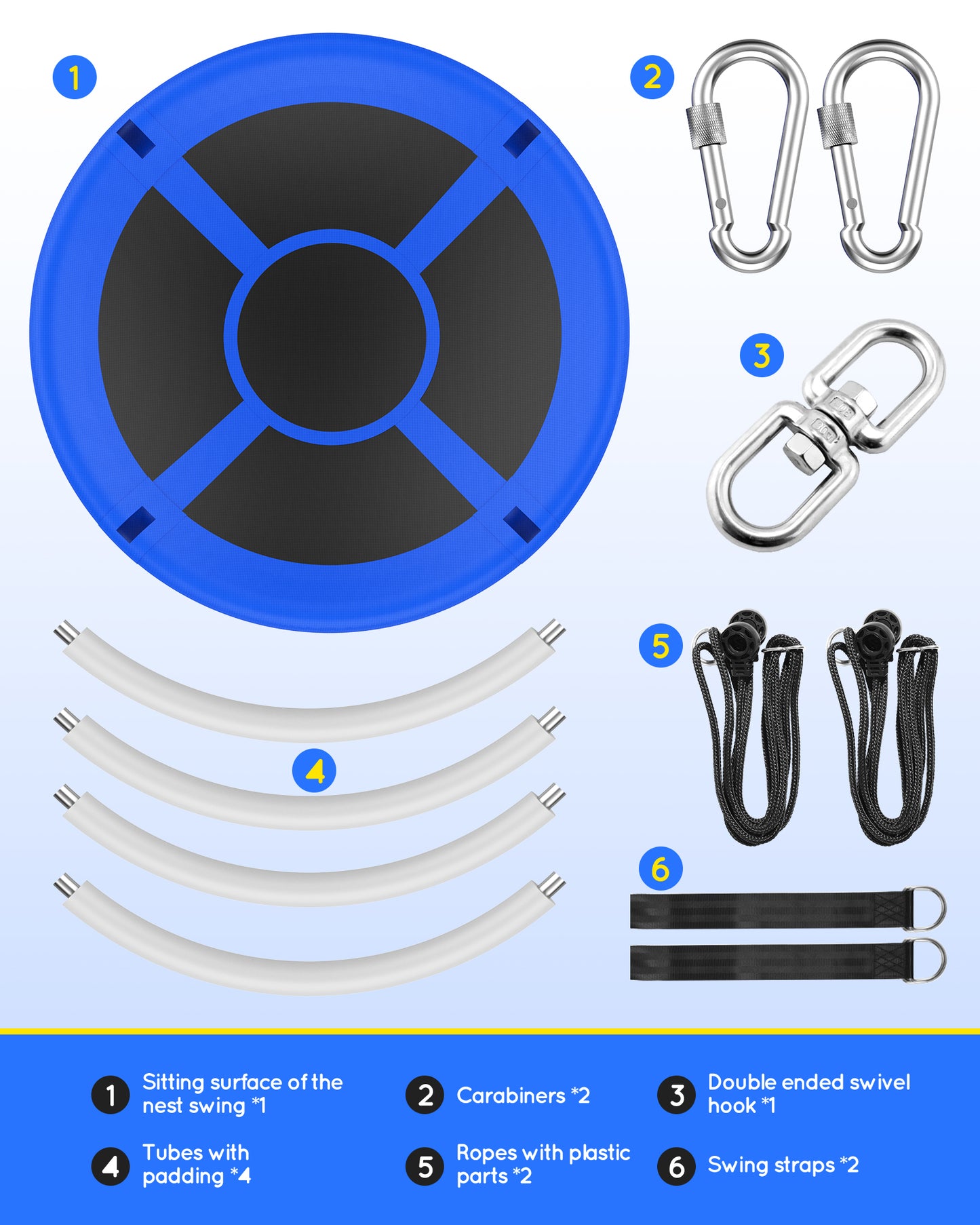 Everyfun 43" Saucer Tree Swing for Kids Adult