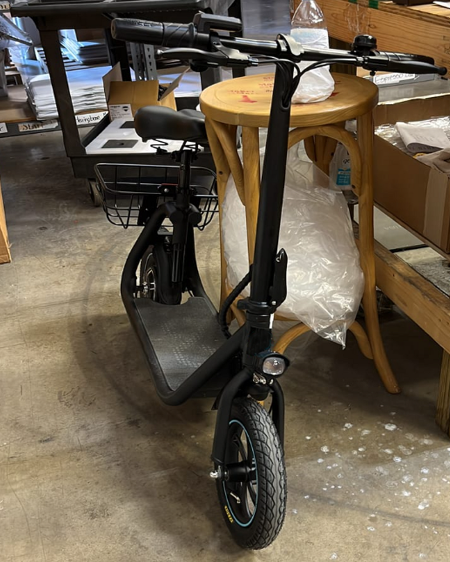 Everyfun C1 Electric Scooter 450W With Seat & Carry Basket