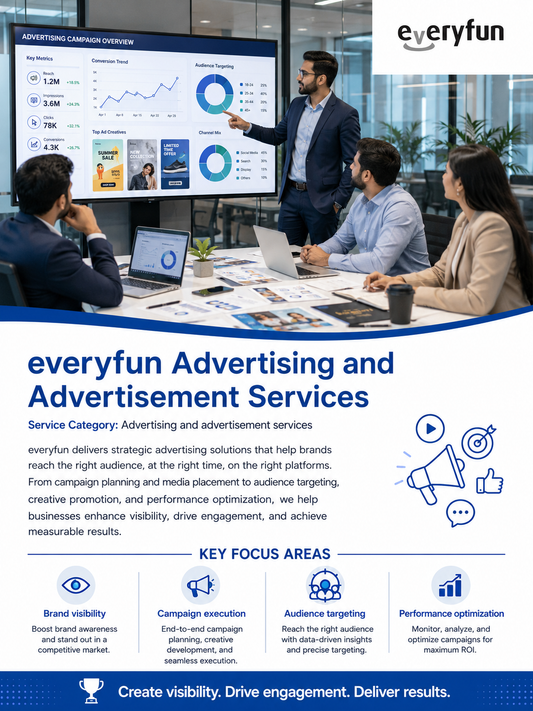 EVERYFUN Integrated Advertising Campaign Management, Media Placement & Performance Optimization Services