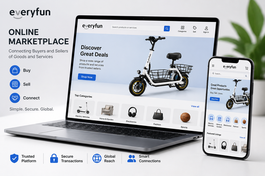 EVERYFUN Provision of an on-line marketplace for buyers and sellers of goods and services