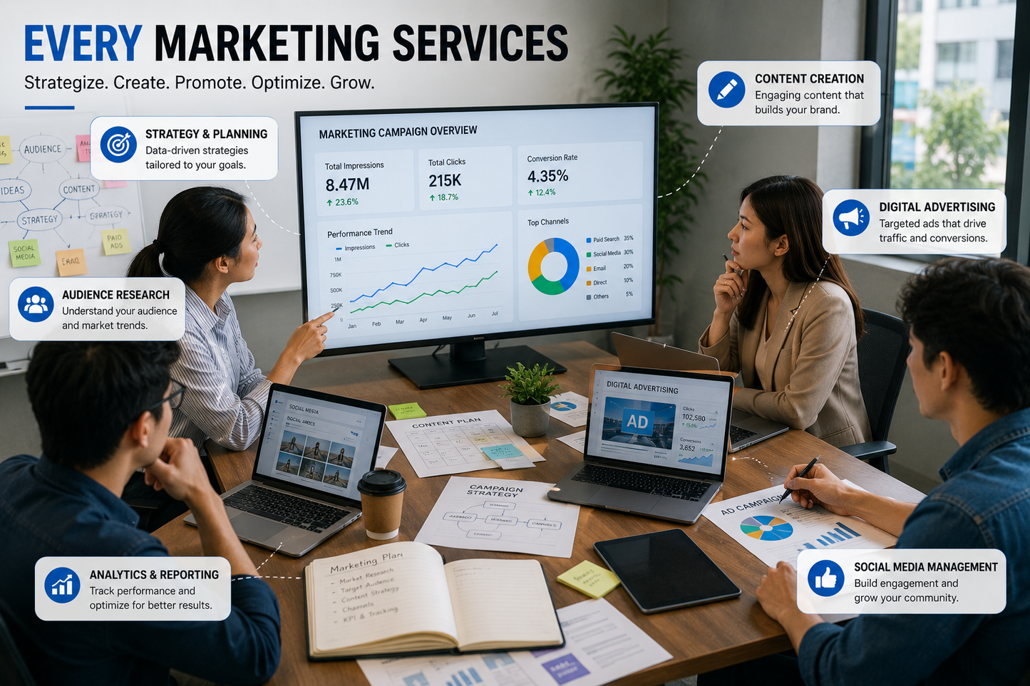 EVERYFUN Marketing Services – Integrated Brand Strategy, Content Creation, Digital Advertising, Social Media Promotion & Performance Growth Solutions